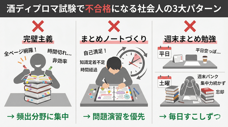 社会人が陥りやすい不合格パターン3選と正しいアプローチ